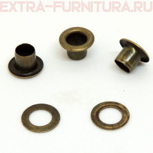 Люверсы 4 мм, (8,5*4,4 mm, h=4,8mm.), антик (уп.5000шт) NEWSTAR