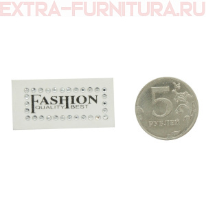 Нашивка "Под кожу" Fashion, стразы цв.белый