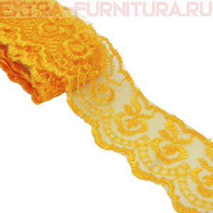 Кружево ш 3,5 см, цв.оранжевый (10 ярдов)