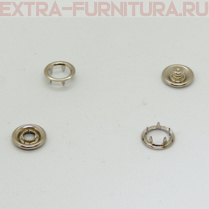 Кнопка рубашечная 10,5мм кольцо, цв.никель (уп.1440шт) Buttoni