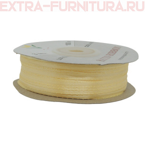 Лента атласная  3 мм  цв.009 светло-желтый рул.100м