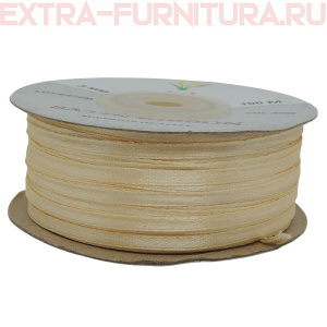 Лента атласная  3 мм  цв.006 светло-бежевый рул.100м