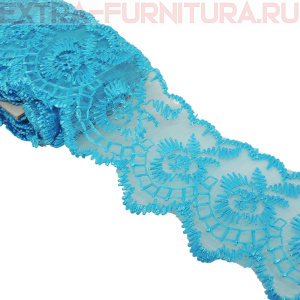 Кружево ш 3,5 см, цв.бирюзовый (10 ярдов)