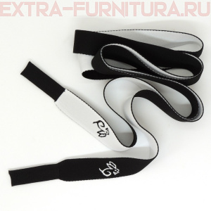 Шнурки плоские 130см, шир.19мм, Кролик, цв.черный