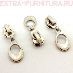 Бегунок декоративный автомат М5 никель №2 (уп.50шт)