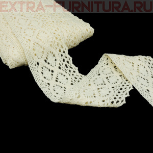 Тесьма вязаная арт.TBY-6368.35 шир.50мм, цв.35 кремовый, уп.10м