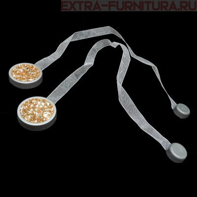 Магнитные клипсы "Круг Люкс Монисто" с лентой, цв. №3, пара