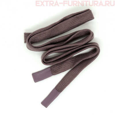 Шнурки плоские 130см, шир.15мм, прорезин.наконечник, цв.лиловый