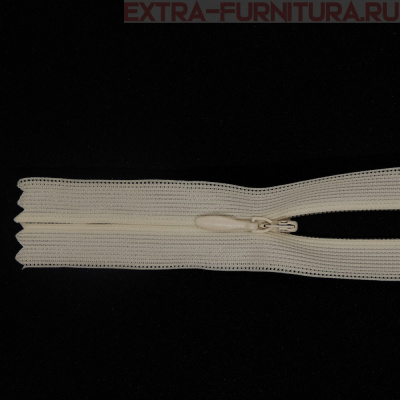Молния потайная  № 3, 20 см, цв. 103 молочный п/э пл.9,3 гр/м