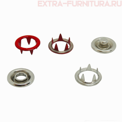 Кнопка рубашечная 9,5мм кольцо, цв.148 красный глянцевый (уп.1440шт) Buttoni