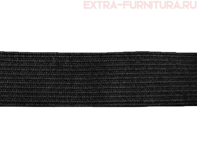 Резинка вязаная, 20мм, цв.черный (уп.-50м, 15уп./60уп.) "М"
