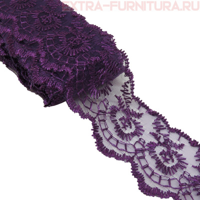 Кружево ш 3,5 см, цв.фиолетовый (10 ярдов)