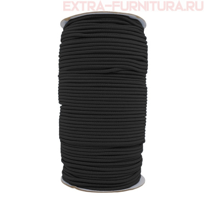 Резинка шляпная 3мм цв. черный (уп.100м)