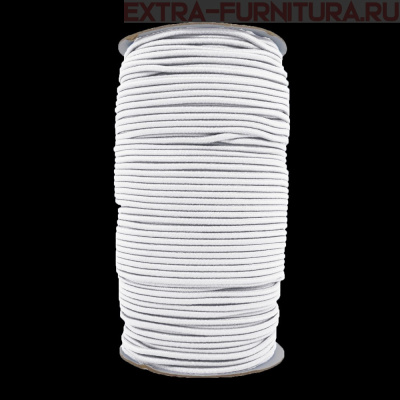 Резинка шляпная 3мм цв. белый (уп.100м)