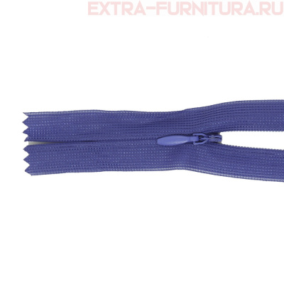 Молния потайная № 3, 50 см, цв. 192 фиолетовый п/э пл.9,3 гр/м